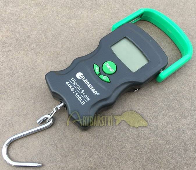 Obrázek k výrobku 50071 - ALBASTAR 8332044 Digitální rybářská váha do 44 kg s metrem