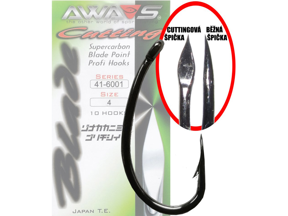 Obrázek k výrobku 72987 - AWA-SHIMA Háček Cutting Blade 6001 Black Nickel 10 ks
