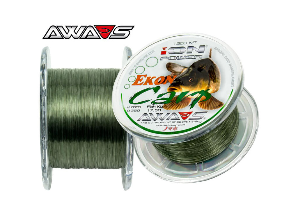 Obrázek k výrobku 64114 - AWA-SHIMA Vlasec ION POWER Ekon Carp - Průměr: 0.35 mm, Návin: 1200 m, Nosnost: 17.2 kg