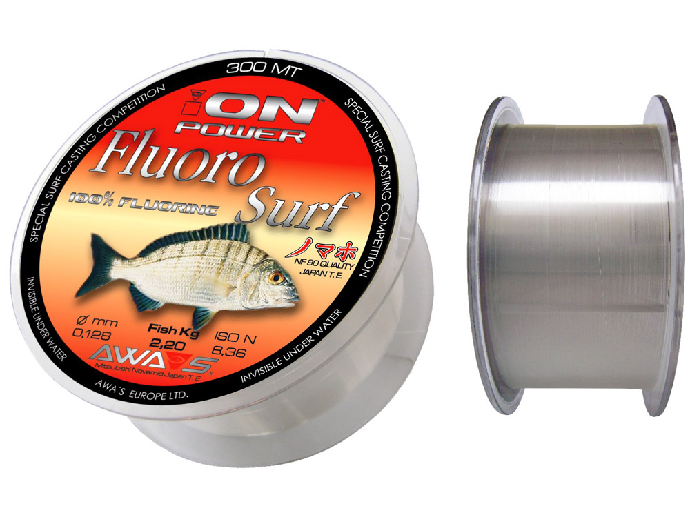 Obrázek k výrobku 64154 - AWA-SHIMA Vlasec ION POWER Fluorosurf - Průměr: 0.18 mm, Návin: 300 m, Nosnost: 4.5 kg