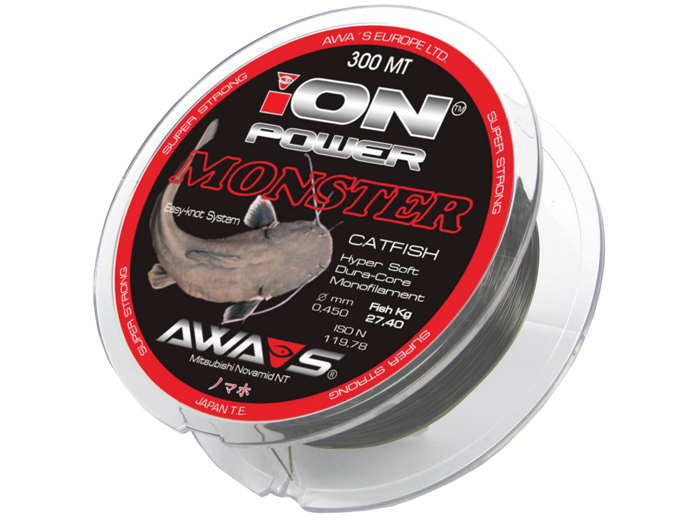 Obrázek k výrobku 64173 - AWA-SHIMA Vlasec ION POWER Monster - Průměr: 0.70 mm, Návin: 300 m, Nosnost: 51.5 kg