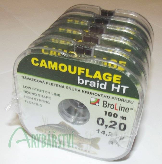 Obrázek k výrobku 51185 - BROLINE Splétaná šňůra Camouflage