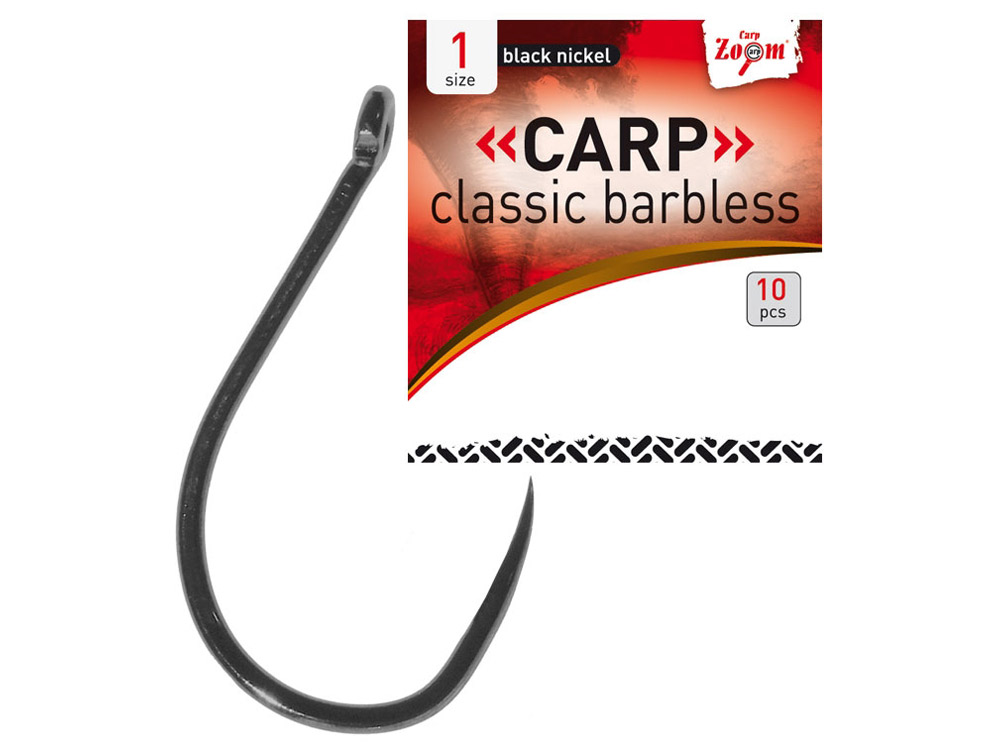 Obrázek k výrobku 64657 - CARP ZOOM Háček Carp Classic Barbless Hook - Velikost č.: 6, Balení: 10 ks