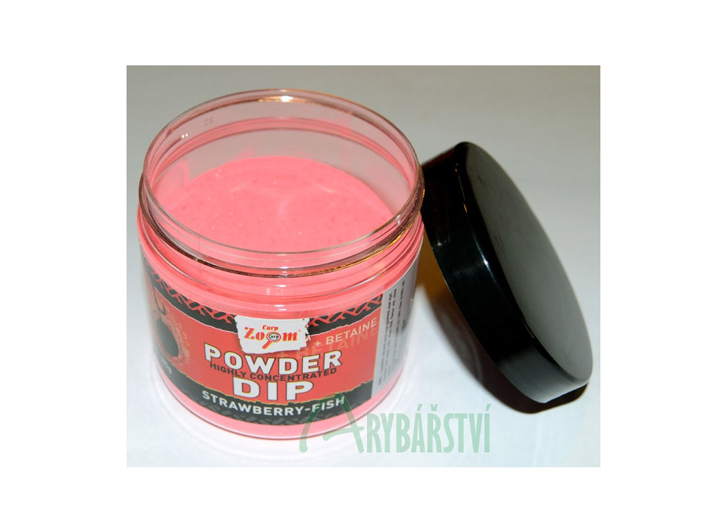 Obrázek k výrobku 56705 - CARP ZOOM Obalovací dip Powder Dip 85 g Jahoda Ryba