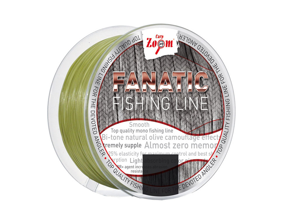 Obrázek k výrobku 64889 - CARP ZOOM Vlasec Fanatic Fishing Line Olive 1000 m - Průměr: 0.27 mm, Nosnost: 6.9 kg
