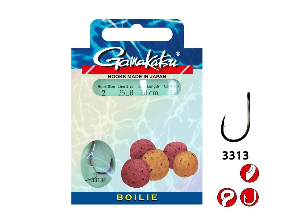 Obrázek k výrobku 65692 - GAMAKATSU Boilie návazec BKS-3313F - Nosnost: 25 lb, Velikost háčku: 1