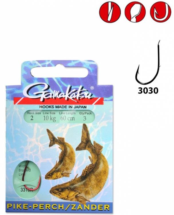 Obrázek k výrobku 54140 - GAMAKATSU Návazec na candáta BKD-3030R/0 Zander Braided