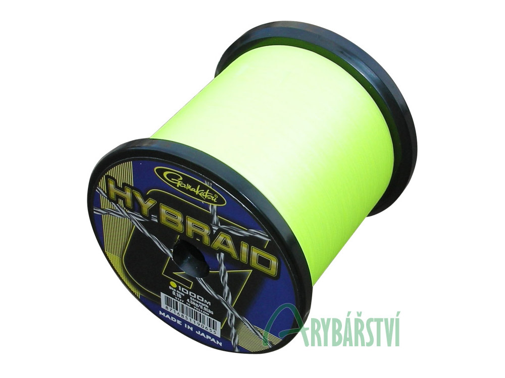 Obrázek k výrobku 65930 - GAMAKATSU Splétaná šňůra G-Hybraid Yellow 1000 m - Průměr: 0.16 mm, Nosnost: 4.5 kg
