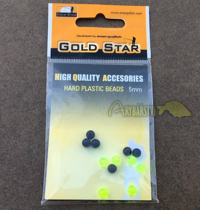 Obrázek k výrobku 54274 - GOLD STAR Hard Plastic Beads Korálkové zarážky Plastové