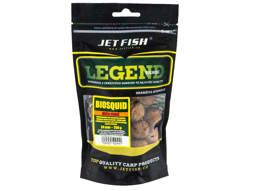 Obrázek k výrobku 66066 - JET FISH Boilies Extra Tvrdé Legend Range BIOSQUID 250 g - Průměr: 24 mm