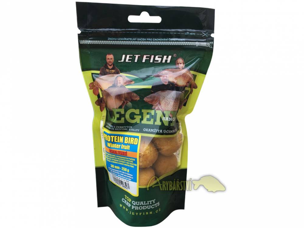 Obrázek k výrobku 54459 - JET FISH Boilies Extra Tvrdé Legend Range PROTEIN BIRD + WINTER FRUIT 30 mm 250 g