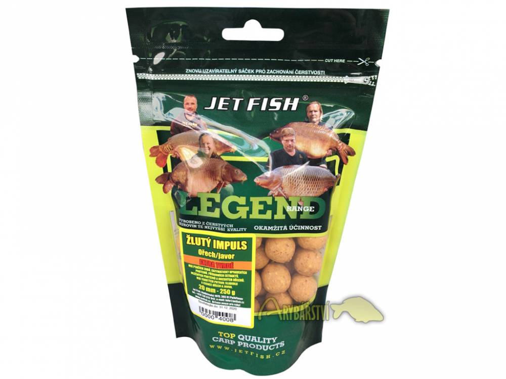 Obrázek k výrobku 54463 - JET FISH Boilies Extra Tvrdé Legend Range ŽLUTÝ IMPULS OŘECH JAVOR 250 g