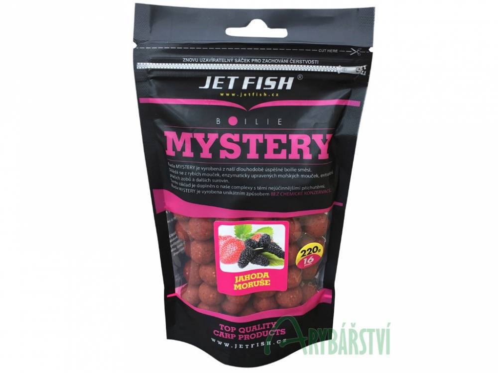 Obrázek k výrobku 54492 - JET FISH Boilies Mystery JAHODA MORUŠE