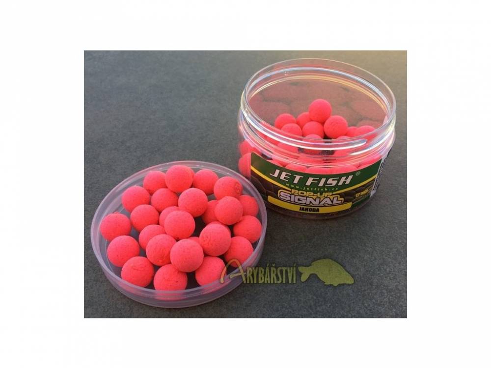 JET FISH Plovoucí Boilies Signal Pop-Up Jahoda 12 mm