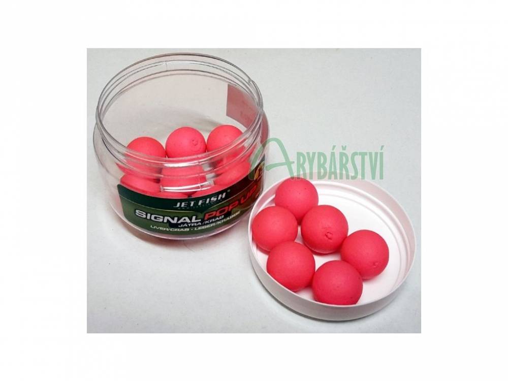JET FISH Plovoucí Boilies Signal Pop-Up játra krab 19 mm