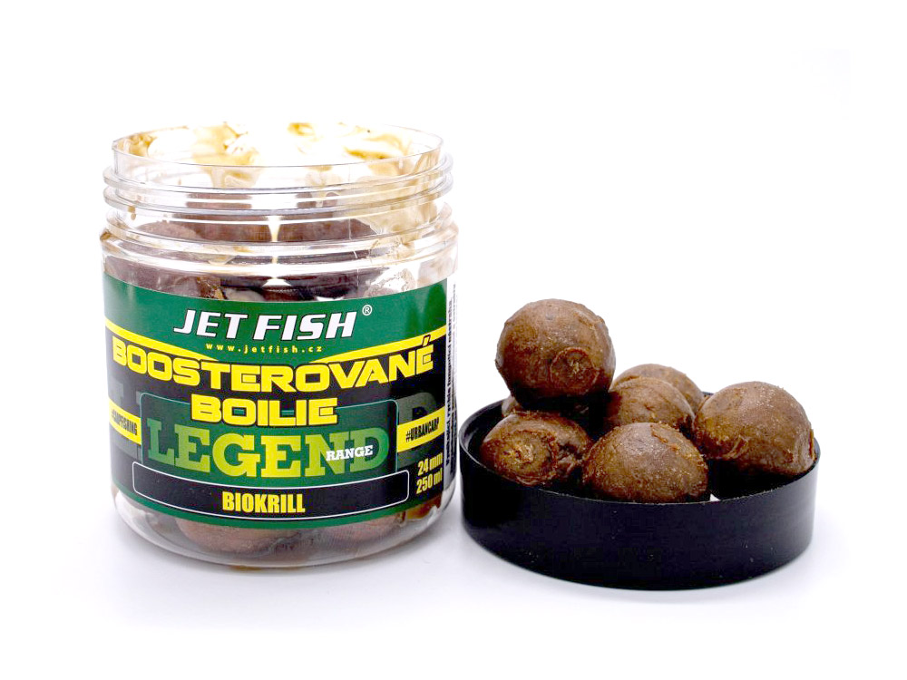 Obrázek k výrobku 72800 - JET FISH Boosterované boilie Legend Range 24 mm 250 ml - Příchuť: Biokrill