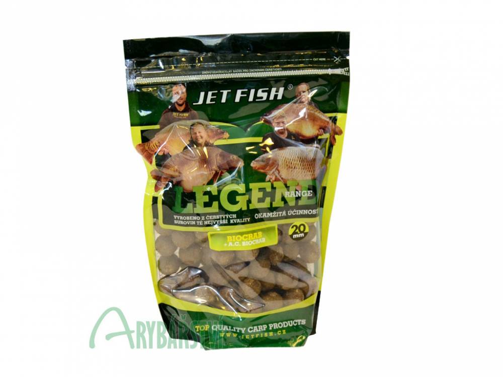 Obrázek k výrobku 54647 - JET FISH Legend Range Boilie BIOCRAB + A.C.BIOCRAB 20 mm 1 kg