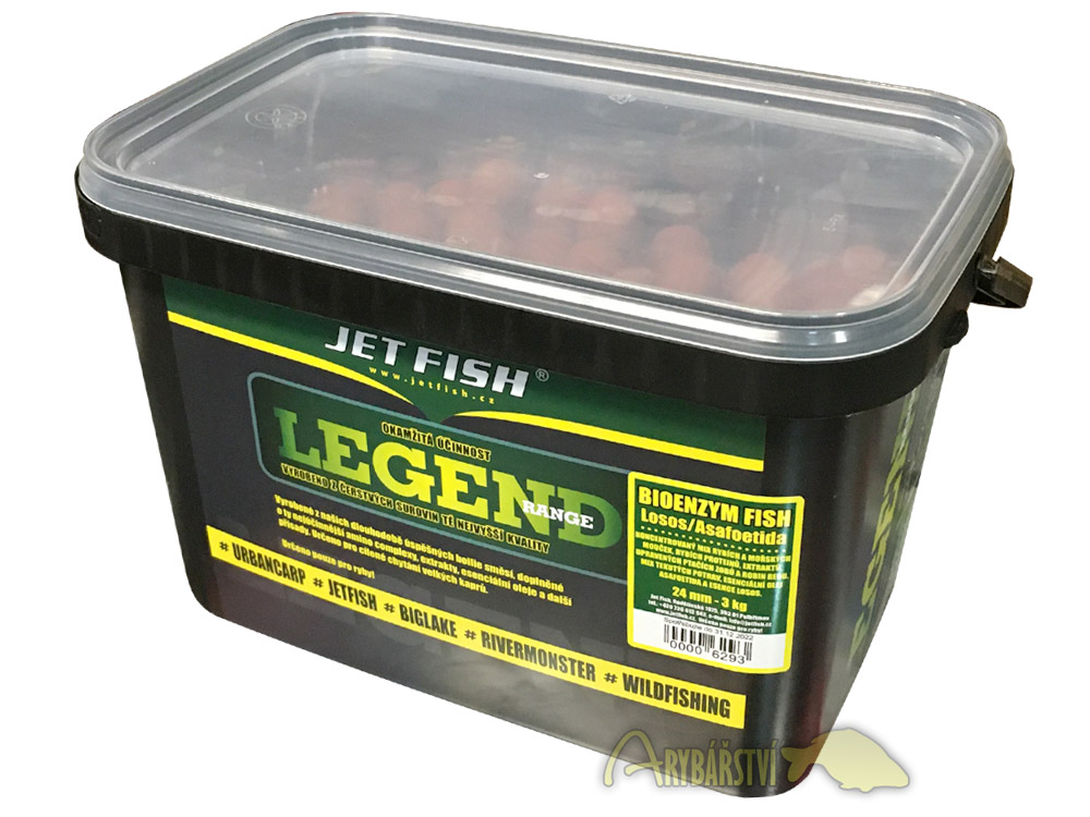 Obrázek k výrobku 70247 - JET FISH Legend Range Boilie Bioenzym Fish Losos Asafoetida 3 kg 24 mm