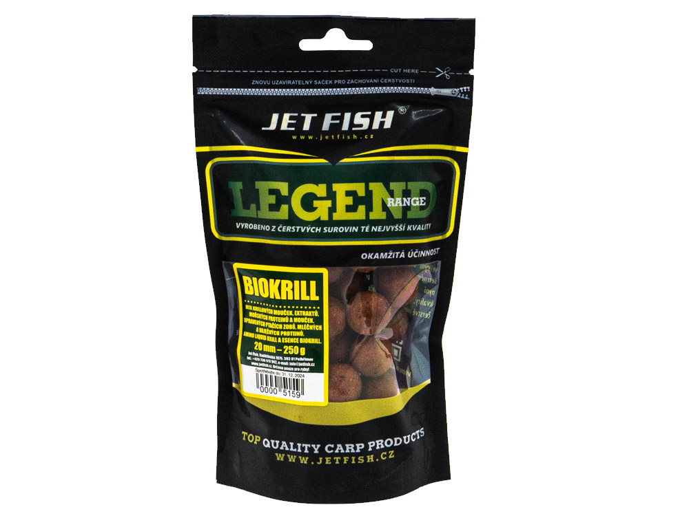 Obrázek k výrobku 66204 - JET FISH Legend Range Boilie BIOKRILL - Průměr: 20 mm, Balení: 250 g
