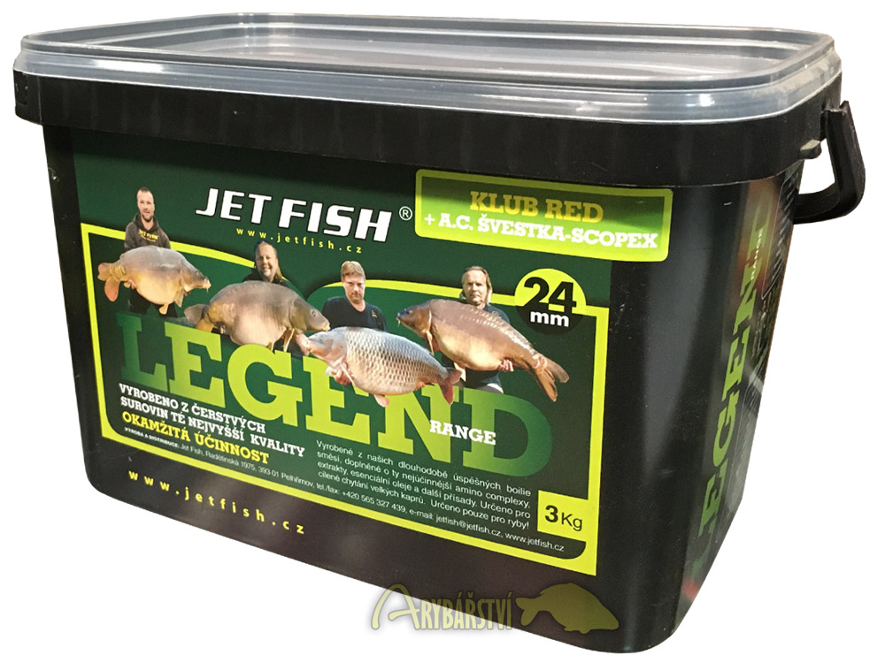 Obrázek k výrobku 70259 - JET FISH Legend Range Boilie Klub Red Švestka Scopex 3 kg 24 mm