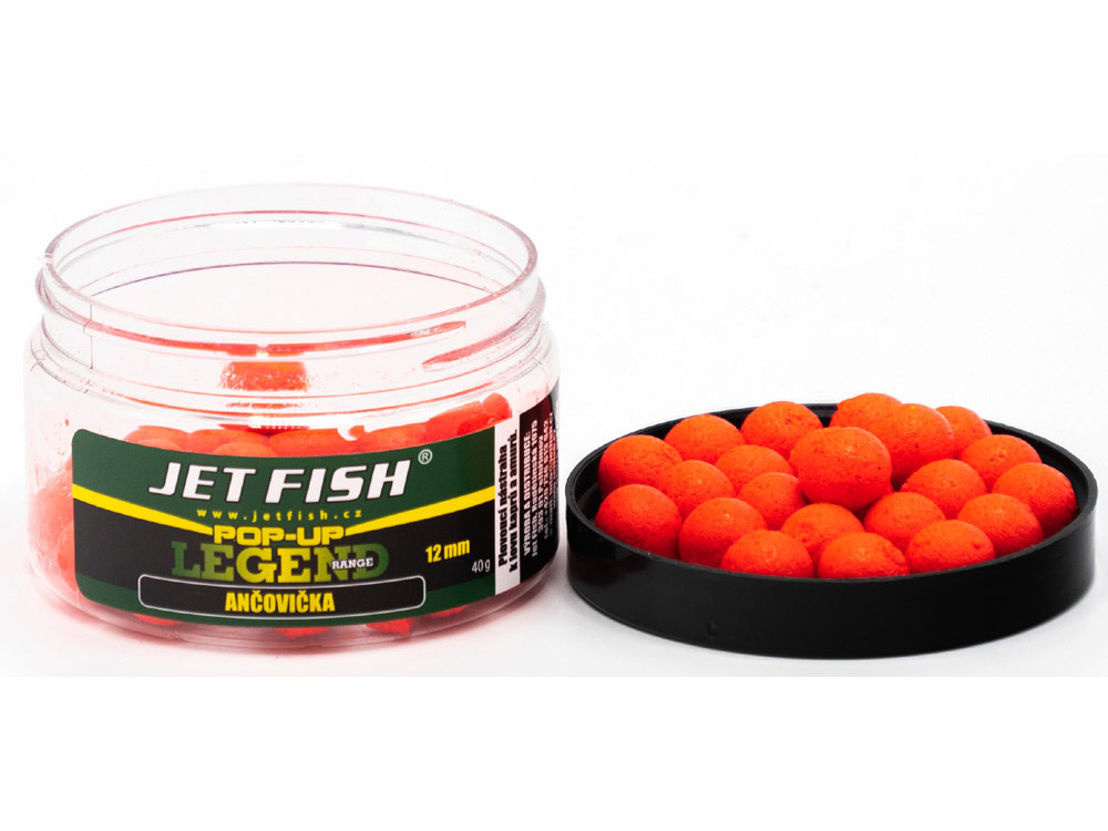 Obrázek k výrobku 71859 - JET FISH Legend Range Boilie Pop-Up Ančovička - Průměr: 12 mm, Balení: 40 g