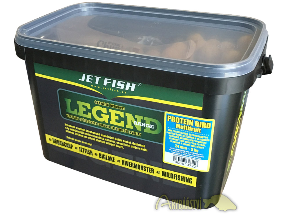 Obrázek k výrobku 70263 - JET FISH Legend Range Boilie Protein Bird Multifruit 3 kg 24 mm