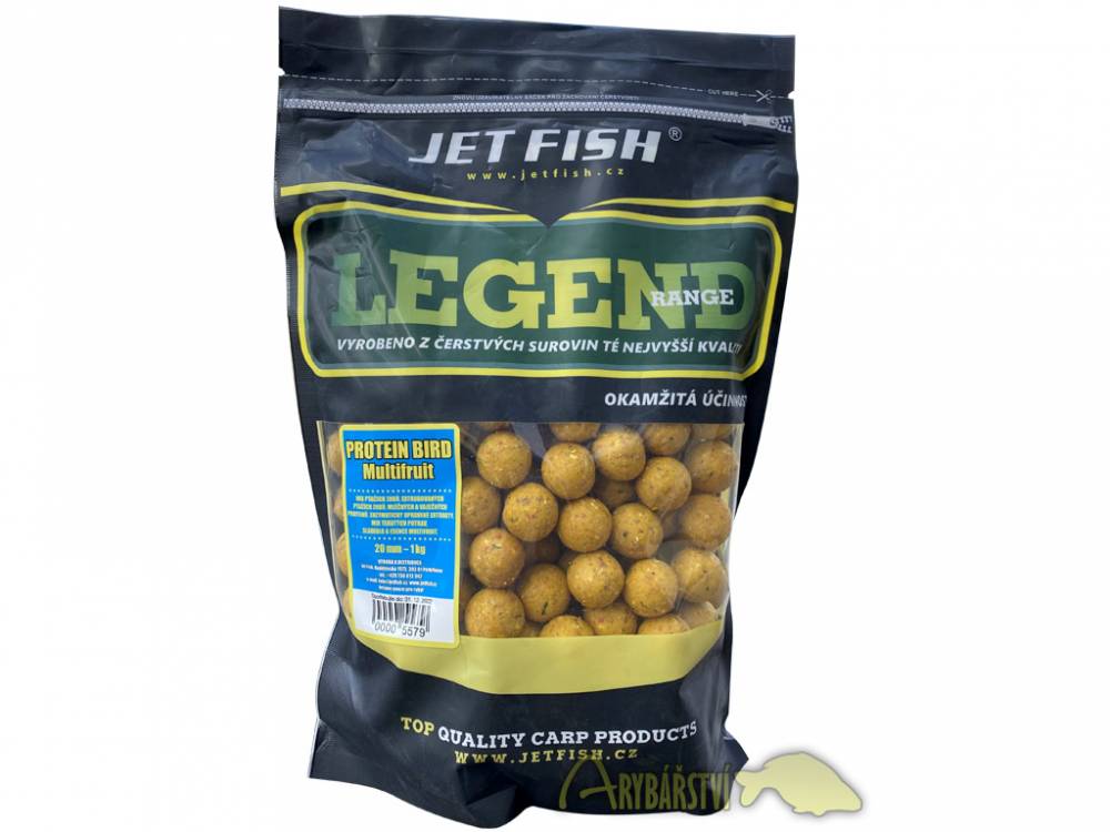 Obrázek k výrobku 63371 - JET FISH Legend Range Boilie Protein Bird MULTIFRUIT - Průměr: 20 mm, Balení: 1 kg