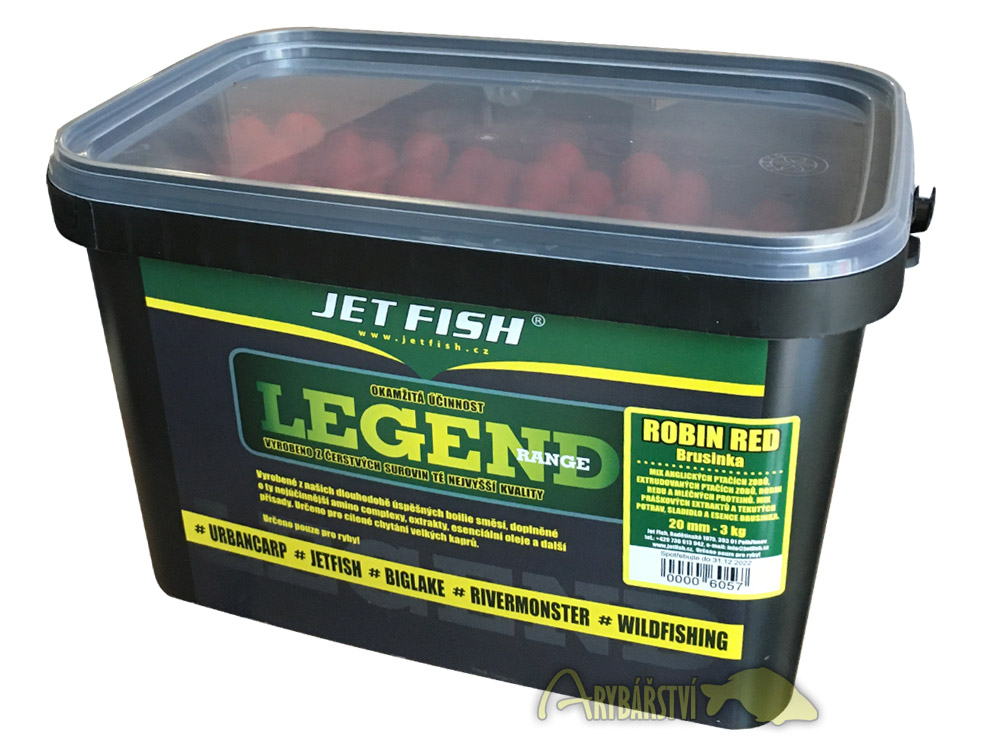 Obrázek k výrobku 70264 - JET FISH Legend Range Boilie Robin Red Brusinka 3 kg