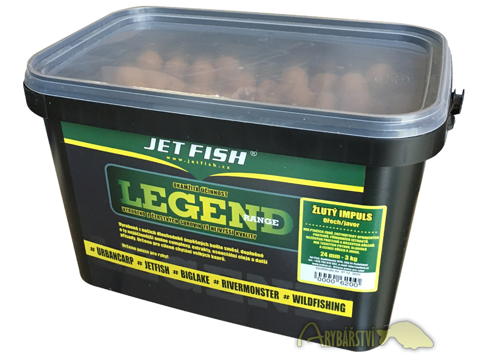 Obrázek k výrobku 70267 - JET FISH Legend Range Boilie Žlutý Impuls Ořech Javor
