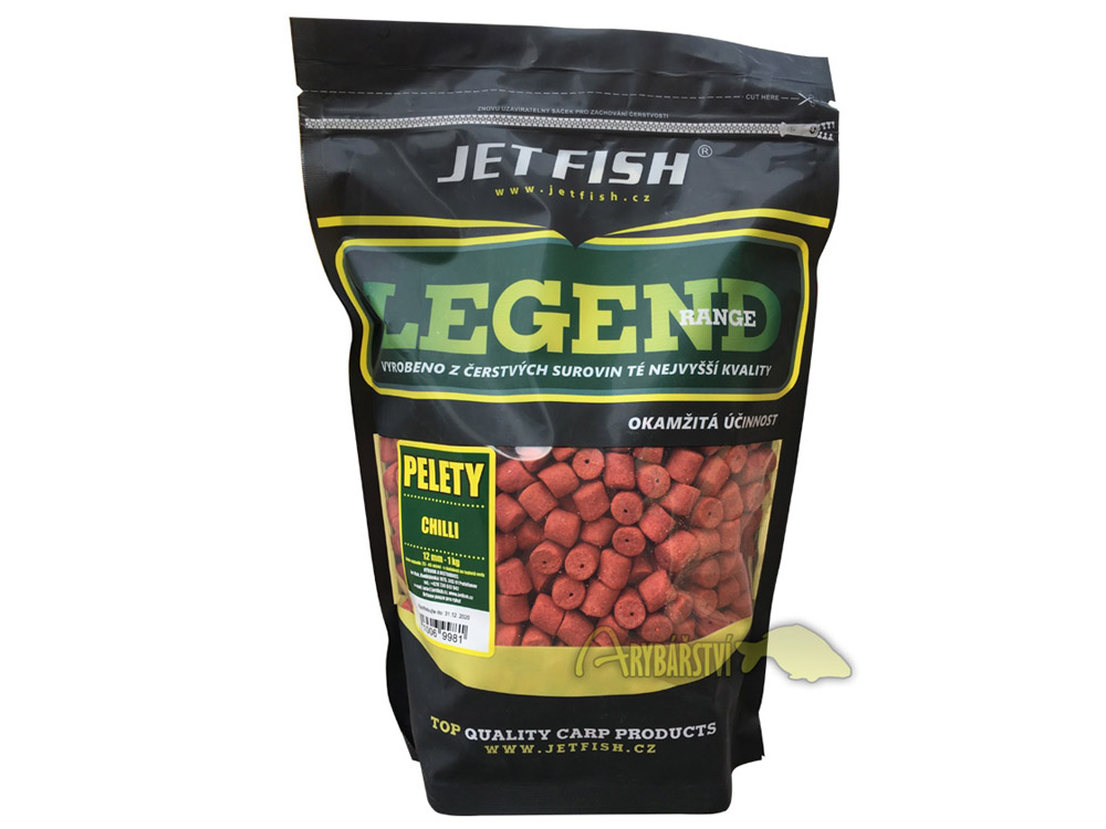 Obrázek k výrobku 66322 - JET FISH Pelety Legend Range 12 mm 1 kg - Příchuť: chilli