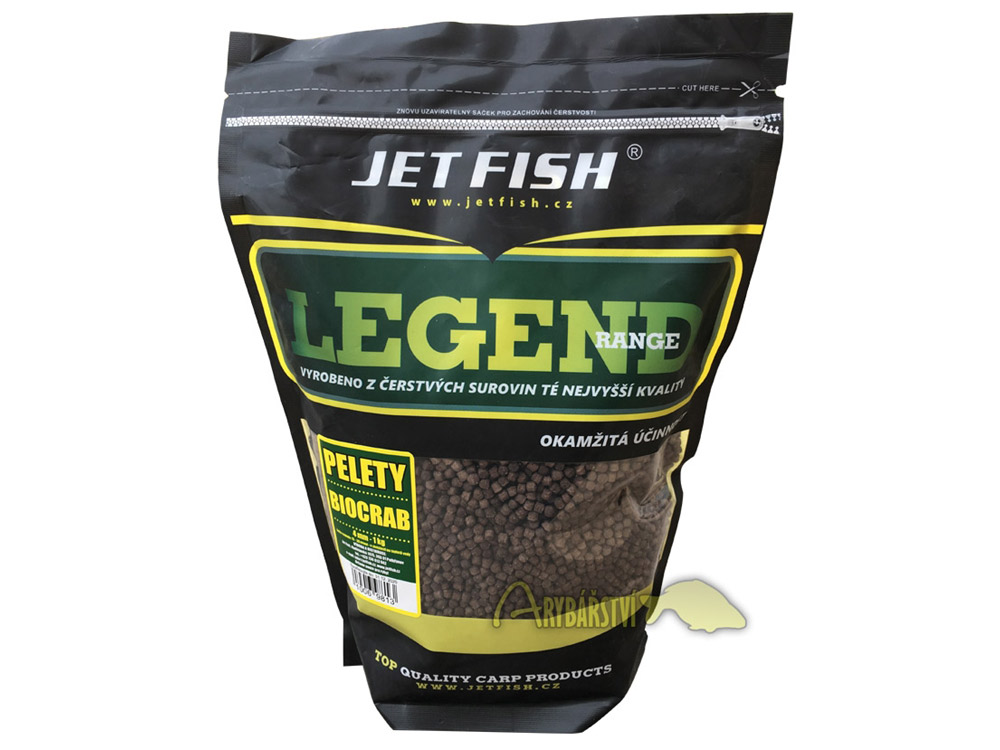 Obrázek k výrobku 66326 - JET FISH Pelety Legend Range 4 mm 1 kg - Příchuť: biocrab