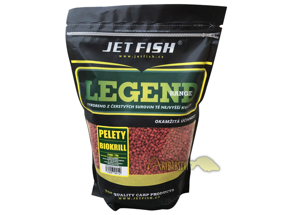 Obrázek k výrobku 66331 - JET FISH Pelety Legend Range 4 mm 1 kg - Příchuť: biokrill