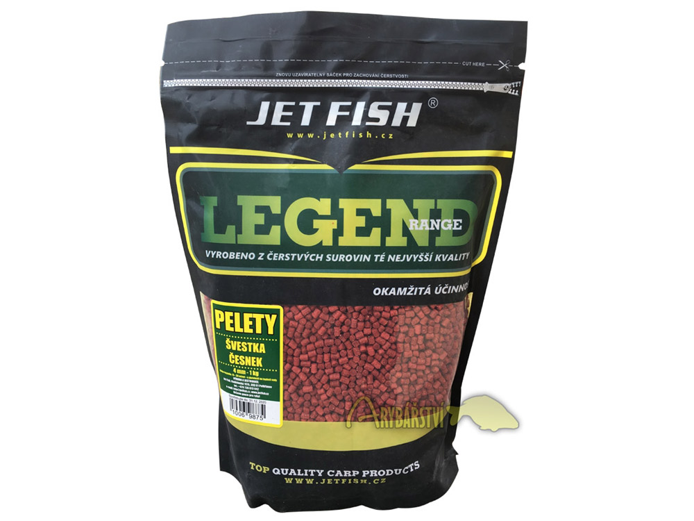 Obrázek k výrobku 66329 - JET FISH Pelety Legend Range 4 mm 1 kg - Příchuť: švestka česnek