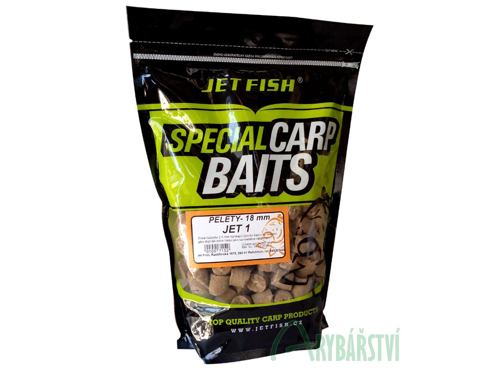 Obrázek k výrobku 66341 - JET FISH Pelety Special Carp Baits 1 kg - Průměr: 18 mm, Příchuť: Jet 1