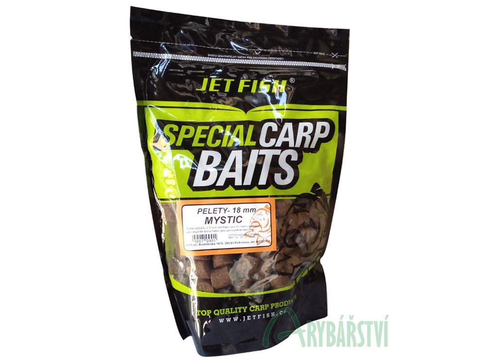 Obrázek k výrobku 66339 - JET FISH Pelety Special Carp Baits 1 kg - Průměr: 18 mm, Příchuť: mystic