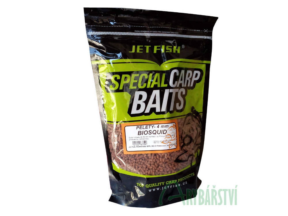 Obrázek k výrobku 66342 - JET FISH Pelety Special Carp Baits 4 mm 1 kg - Příchuť: biosquid