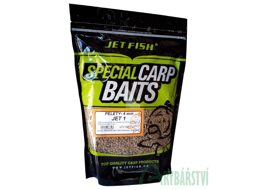 Obrázek k výrobku 66344 - JET FISH Pelety Special Carp Baits 4 mm 1 kg - Příchuť: Jet 1