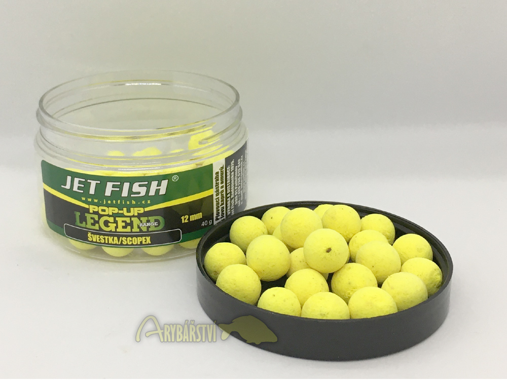 Obrázek k výrobku 70288 - JET FISH Pop-Up Boilie Legend Range Švestka Scopex