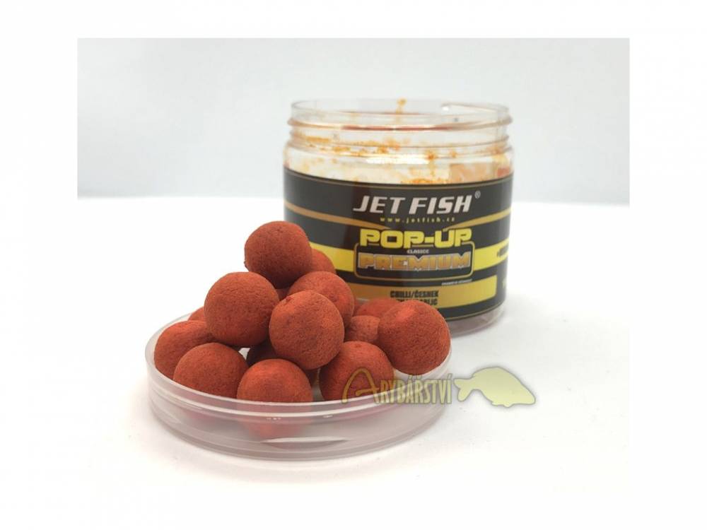 JET FISH Premium Boilie Clasicc Pop-Up chilli cesnek 16 mm