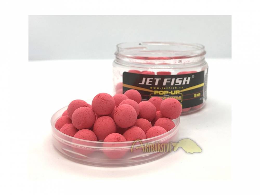 JET FISH Premium Boilie Clasicc Pop-Up jahoda brusinka 12 mm