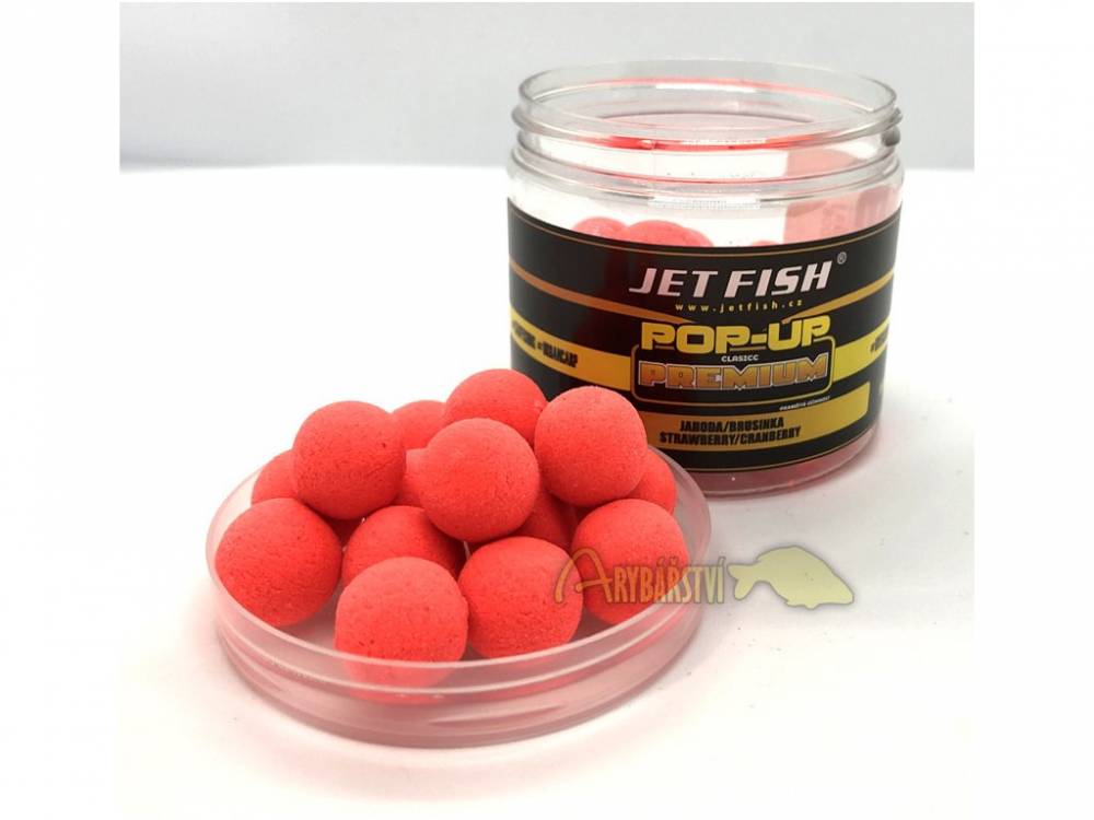 JET FISH Premium Boilie Clasicc Pop-Up jahoda brusinka 16 mm