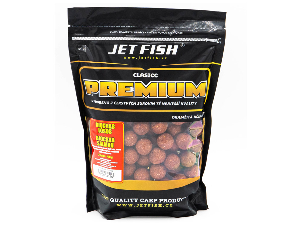 Obrázek k výrobku 66370 - JET FISH Premium Clasicc Boilie 20 mm 700 g - Příchuť: biocrab losos