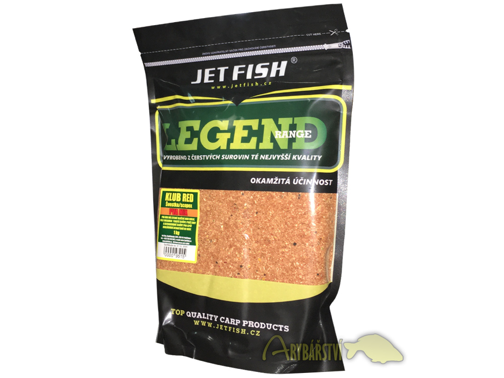 Obrázek k výrobku 66398 - JET FISH PVA Mix Legend 1 kg - Příchuť: Klub Red A.C. Švestka Scopex