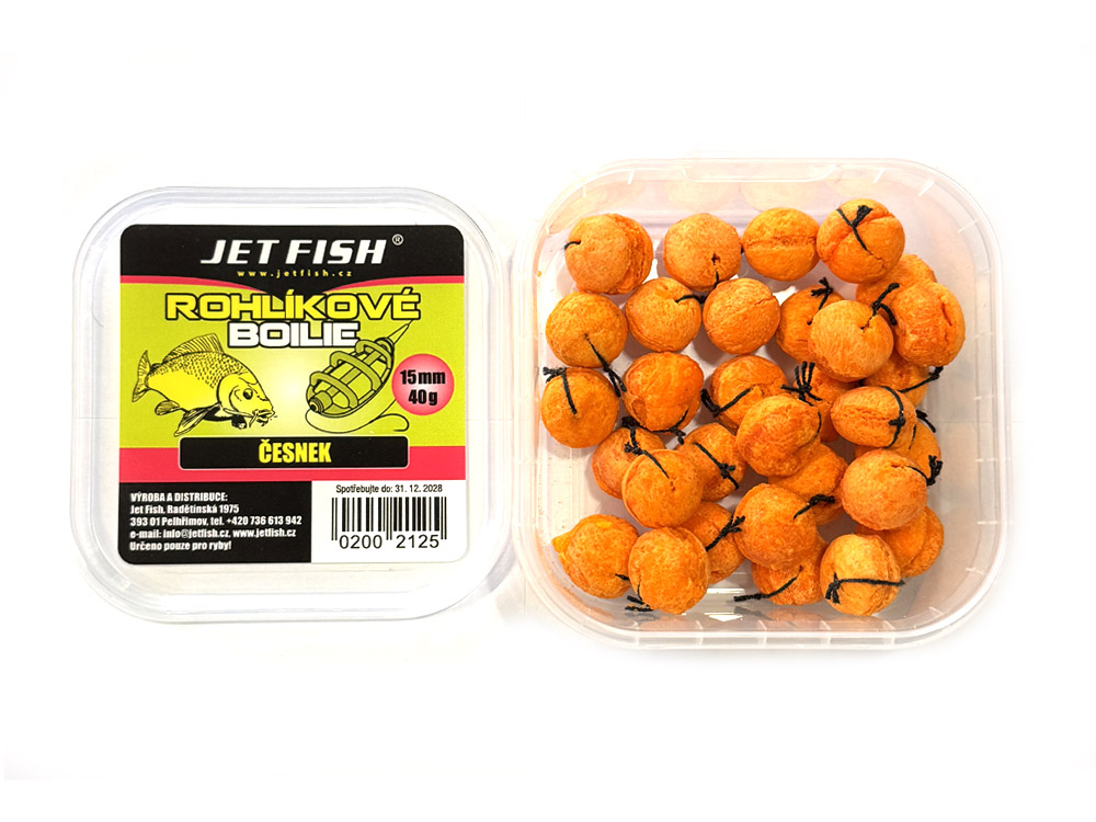 Obrázek k výrobku 74189 - JET FISH Rohlíkové boilie 40g 15mm - česnek