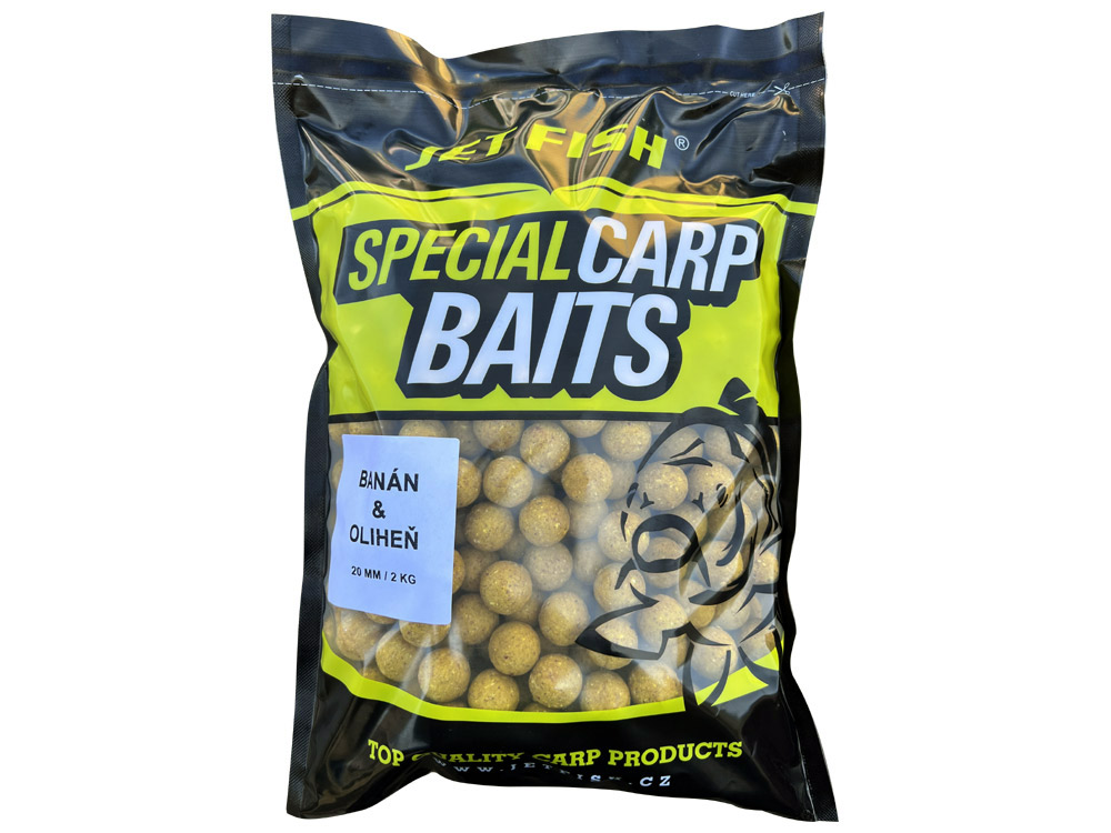 Obrázek k výrobku 72770 - JET FISH Special Carp Boilie Banán Oliheň 2 kg - Průměr: 20 mm