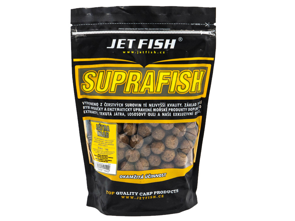 Obrázek k výrobku 72414 - JET FISH Supra Fish Boilie Játra Krab 1 kg