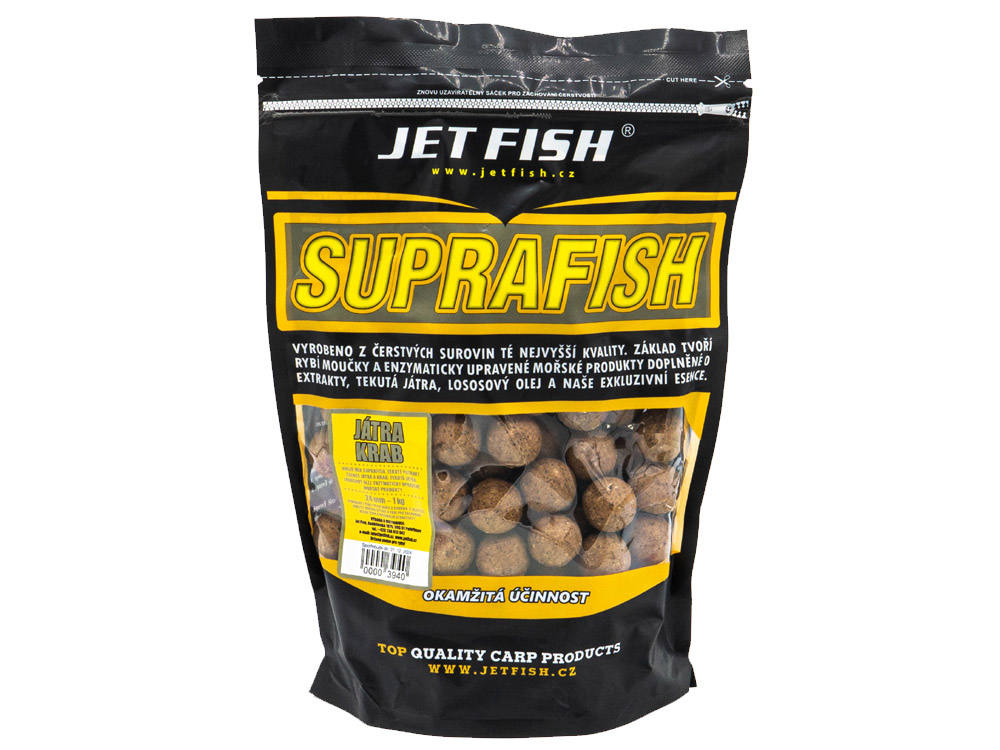 Obrázek k výrobku 72414 - JET FISH Supra Fish Boilie Játra Krab 1 kg