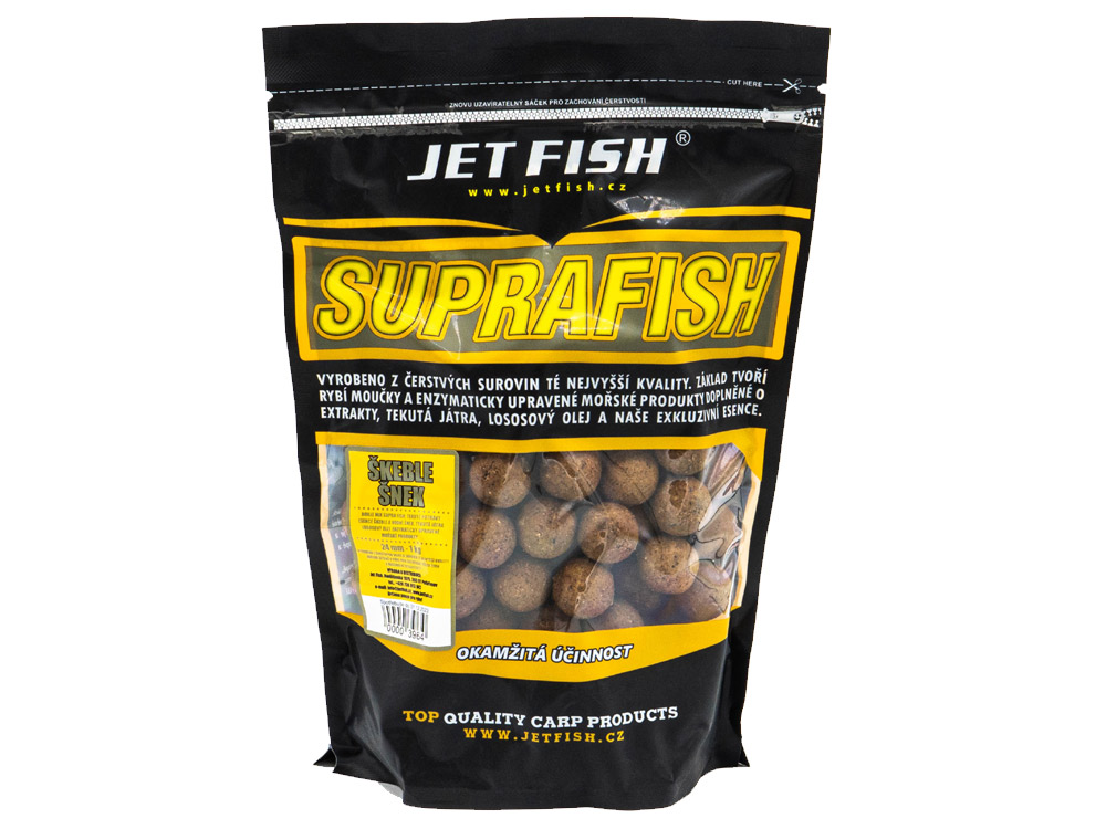 Obrázek k výrobku 66450 - JET FISH Supra Fish Boilie ŠKEBLE ŠNEK 1 kg - Průměr: 24 mm