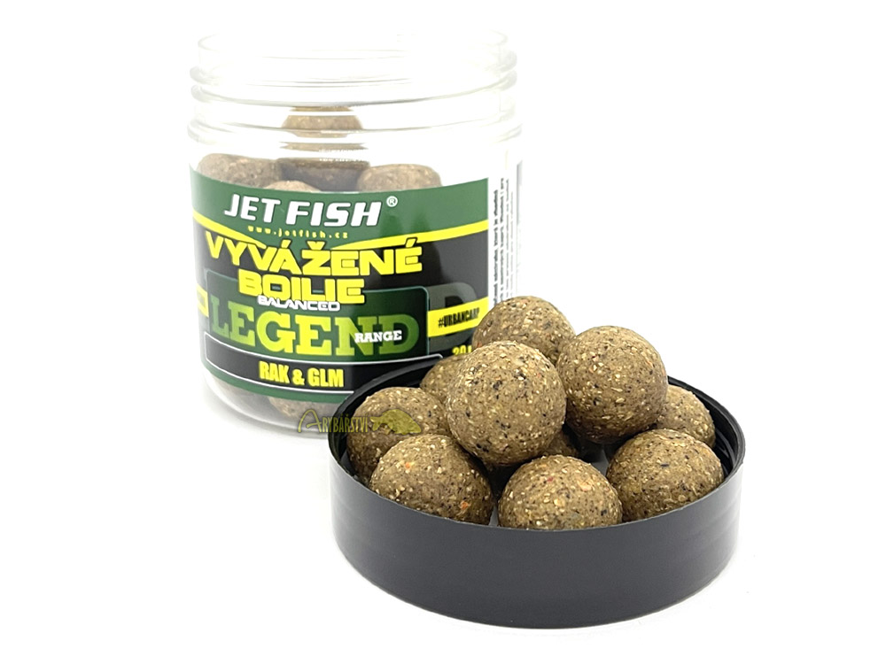 Obrázek k výrobku 70585 - JET FISH Vyvážené Boilies Legend Range 20 mm 250 ml - Příchuť: Rak GLM