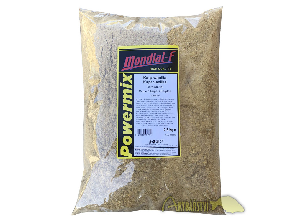 Obrázek k výrobku 66988 - MONDIAL F Krmítková Směs Powermix 2.5 kg - Příchuť: vanilka kapr, Chuť: sladká